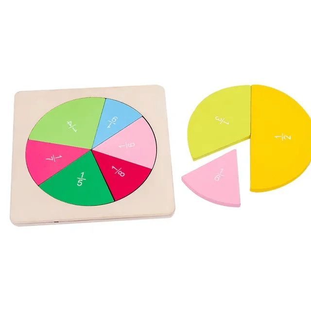 Wooden Fraction Disk calculation game