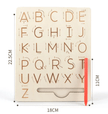 Wooden English Alphabet tracing board - Front and back