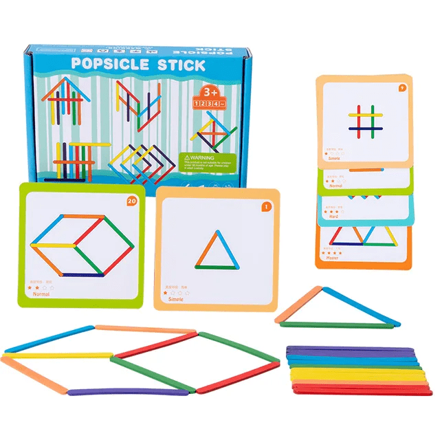 Wooden Popsicle Stick Matching game