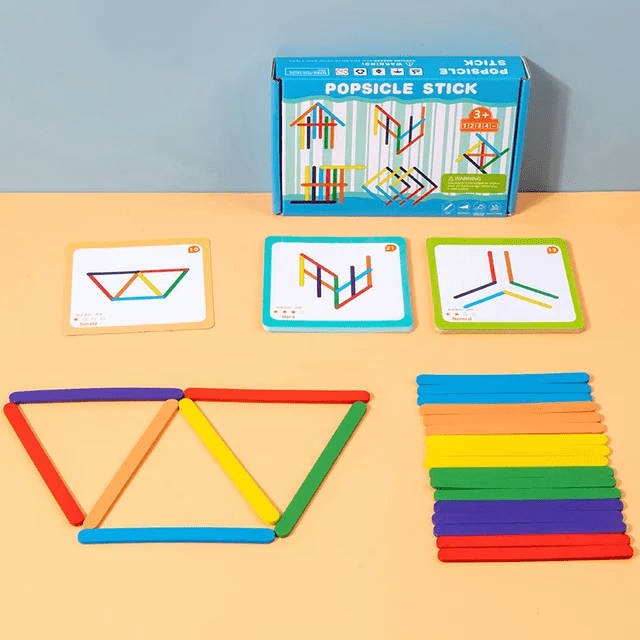 Wooden Popsicle Stick Matching game