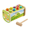 Wooden swinging hamster hammer game toy for kids with pendulum hamster and wooden mallet for reflex and timing play