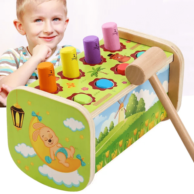 Swinging Hamster Wooden Hammer Game