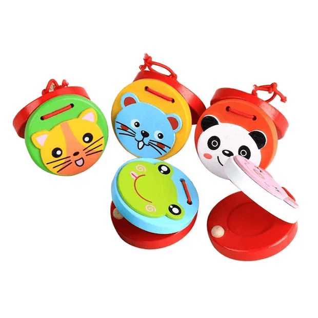 Elasticated Tap Tap Wooden Rattle