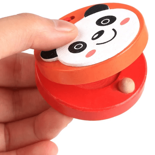 Elasticated Tap Tap Wooden Rattle