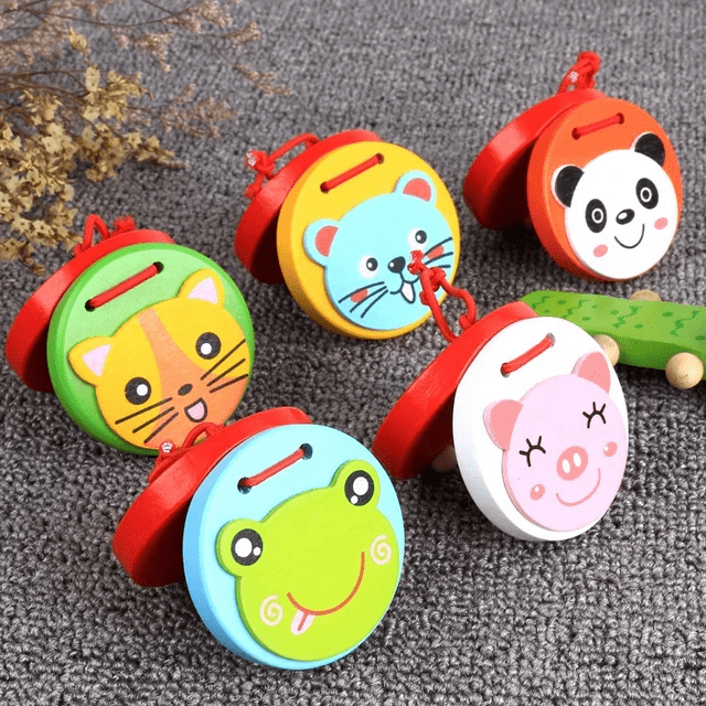 Elasticated Tap Tap Wooden Rattle