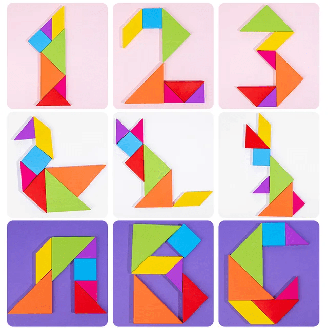 Mini Tangram Wooden Puzzle Tile