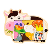 Fitted Design Tray Puzzle with Wooden Stacking Block