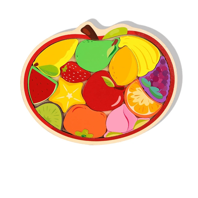 Fitted Design Tray Puzzle with Wooden Stacking Block