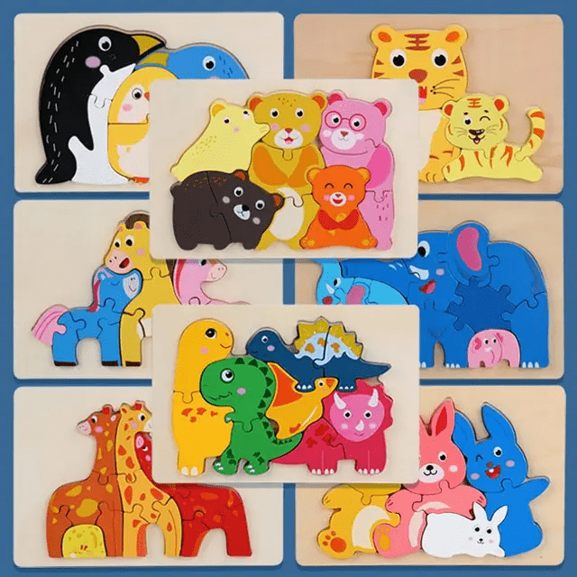 Family Tile Jigsaw Puzzle - Wooden