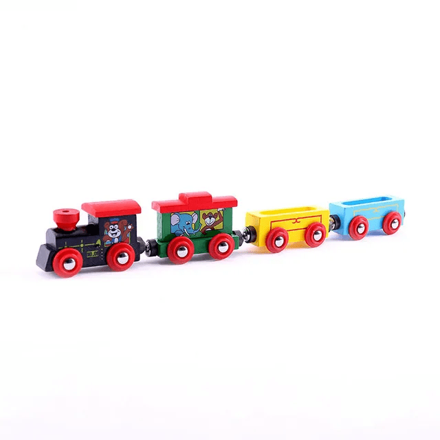 Magnetic Wooden Train Set of 4
