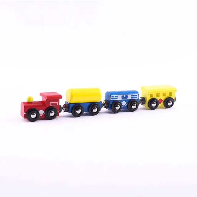 Magnetic Wooden Train Set of 4