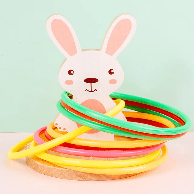 Animal Ferrule Wooden Ring Toss Game