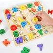 Alphabets with Names Capital Letters - Wooden Board