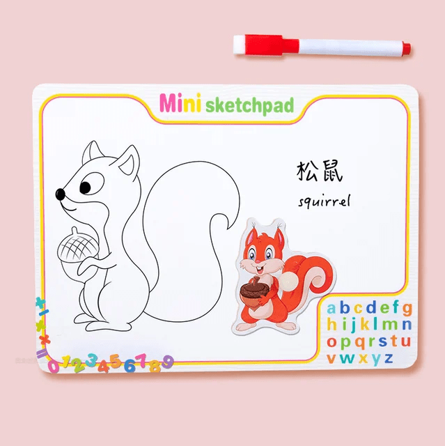 2 in 1 Wooden Peg Board with Sketch