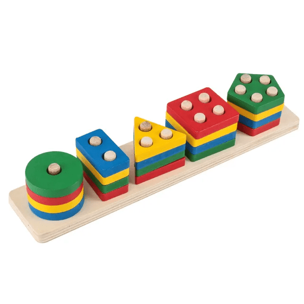5 Shape Sorter Wooden Board