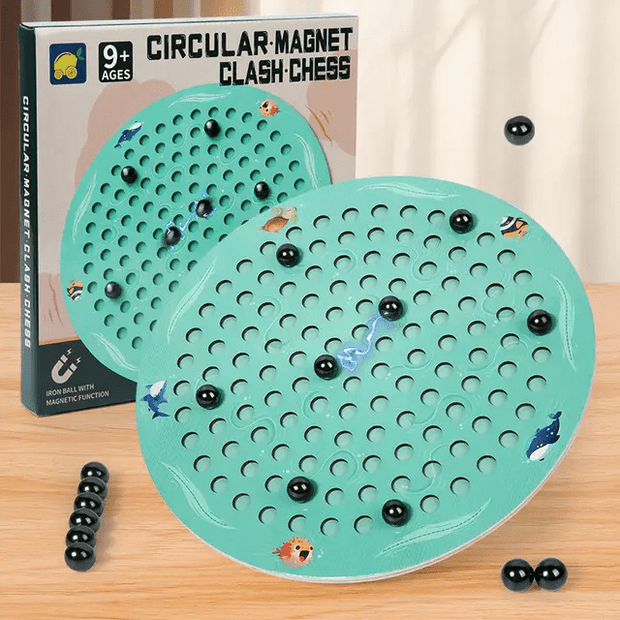 Wooden Circular Magnet Clash Battle Game