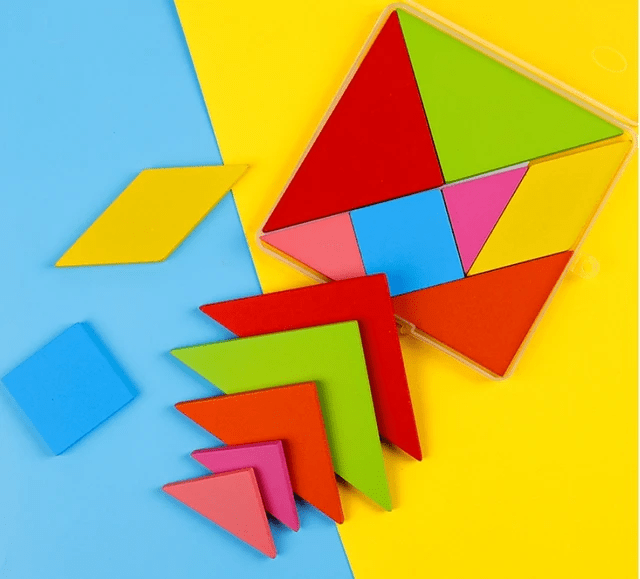 Wooden Tangram Puzzle Box Big