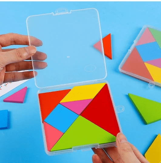Wooden Tangram Puzzle Box Big
