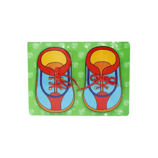 Wooden Shoe pair Lacing board
