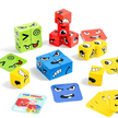 Face Change cube plastic box - Wooden