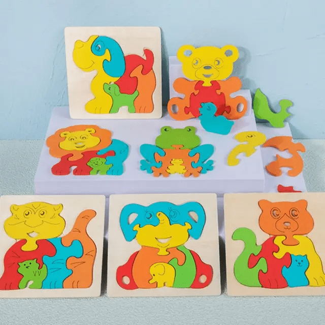 Mini Family Wooden Jigsaw Puzzle Tile