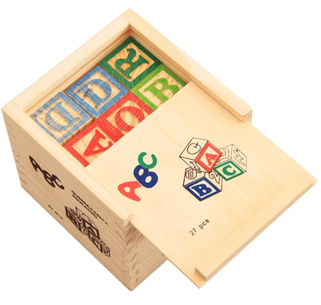 27 Pcs Inner Alphabet Wooden Blocks