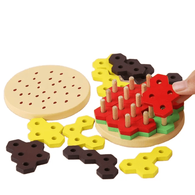 Wisdom Hamburger - Wooden Intelligence Assembly