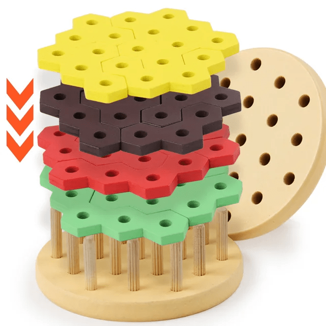 Wisdom Hamburger - Wooden Intelligence Assembly