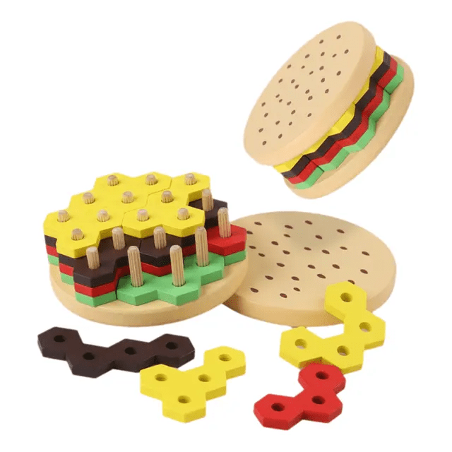 Wisdom Hamburger - Wooden Intelligence Assembly