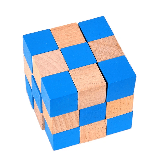 Snake Cube Puzzle - Wooden Shapeshifter