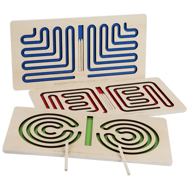 2 Hand coordination tracing - Left & Right Brain activation wooden board