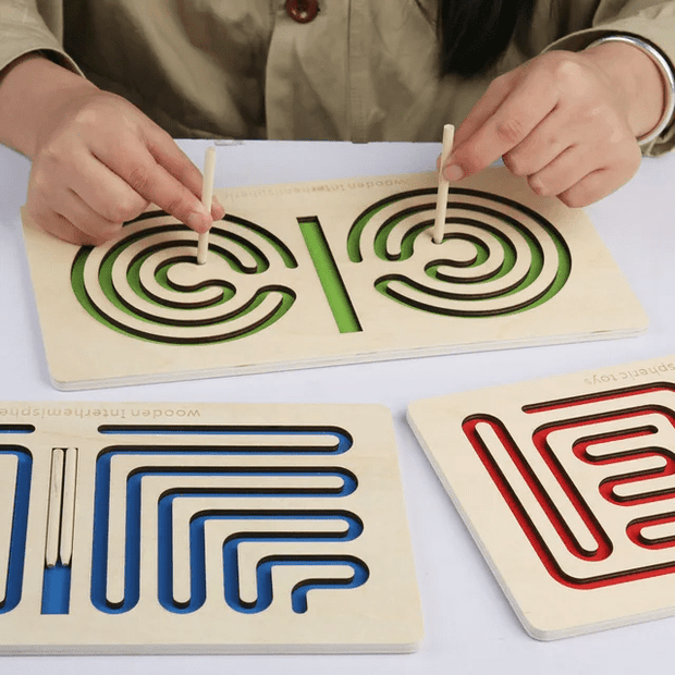 2 Hand coordination tracing - Left & Right Brain activation wooden board