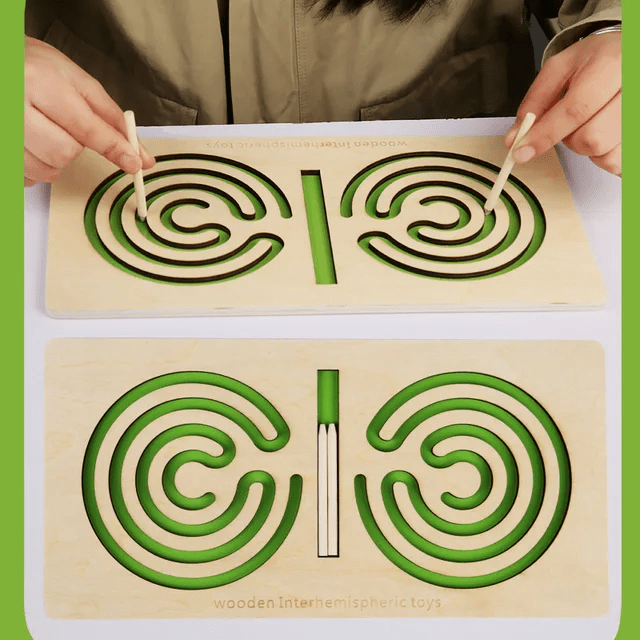 2 Hand coordination tracing - Left & Right Brain activation wooden board