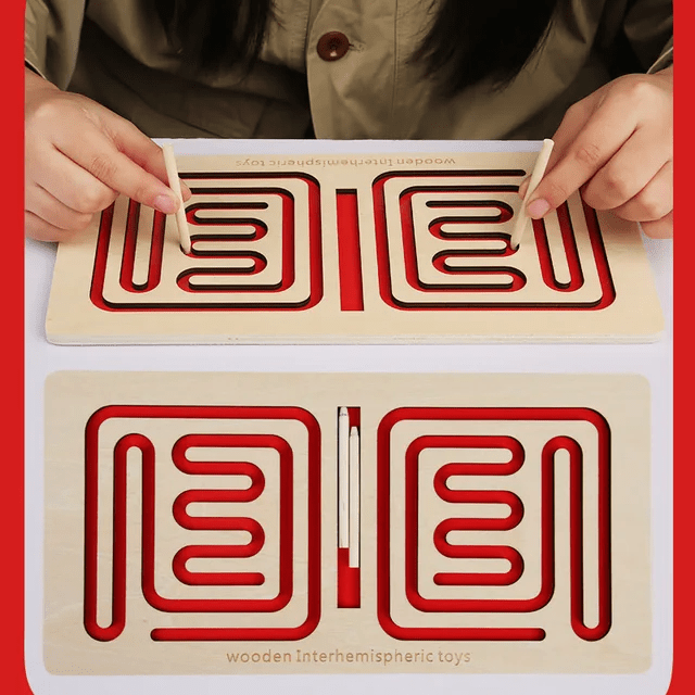 2 Hand coordination tracing - Left & Right Brain activation wooden board