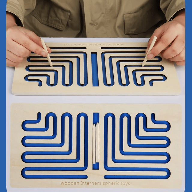 2 Hand coordination tracing - Left & Right Brain activation wooden board