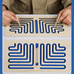 2 Hand coordination tracing - Left & Right Brain activation wooden board