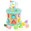 Wooden 6 in 1 Six Sided Intelligence Box Beads - Multifunctional