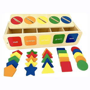 Wooden Shape Sorting Box