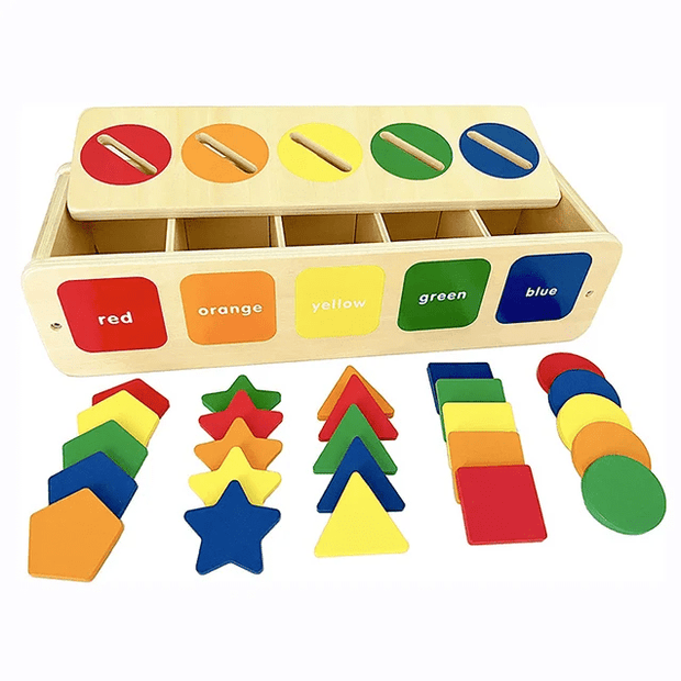 Wooden Shape Sorting Box