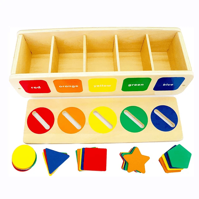 Wooden Shape Sorting Box