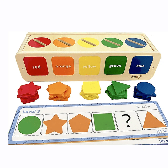 Wooden Shape Sorting Box