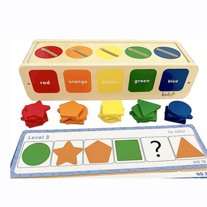 Wooden Shape Sorting Box