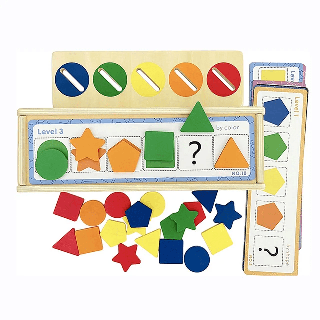 Wooden Shape Sorting Box