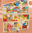 Wooden Vehicles / Farm with A-Z in a tray Puzzle