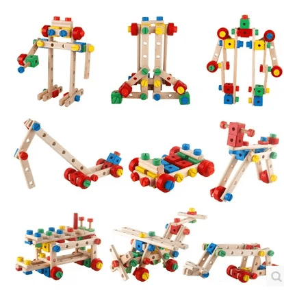Multifunctional Nut Assembly Game - Wooden