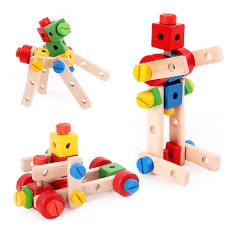 Multifunctional Nut Assembly Game - Wooden