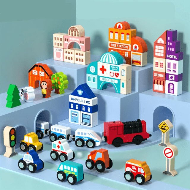 Boxed City Blocks - Wooden Building Blocks