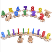 Hooked Wooden Train With Numbers - Small
