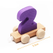 Hooked Wooden Train With Numbers - Small