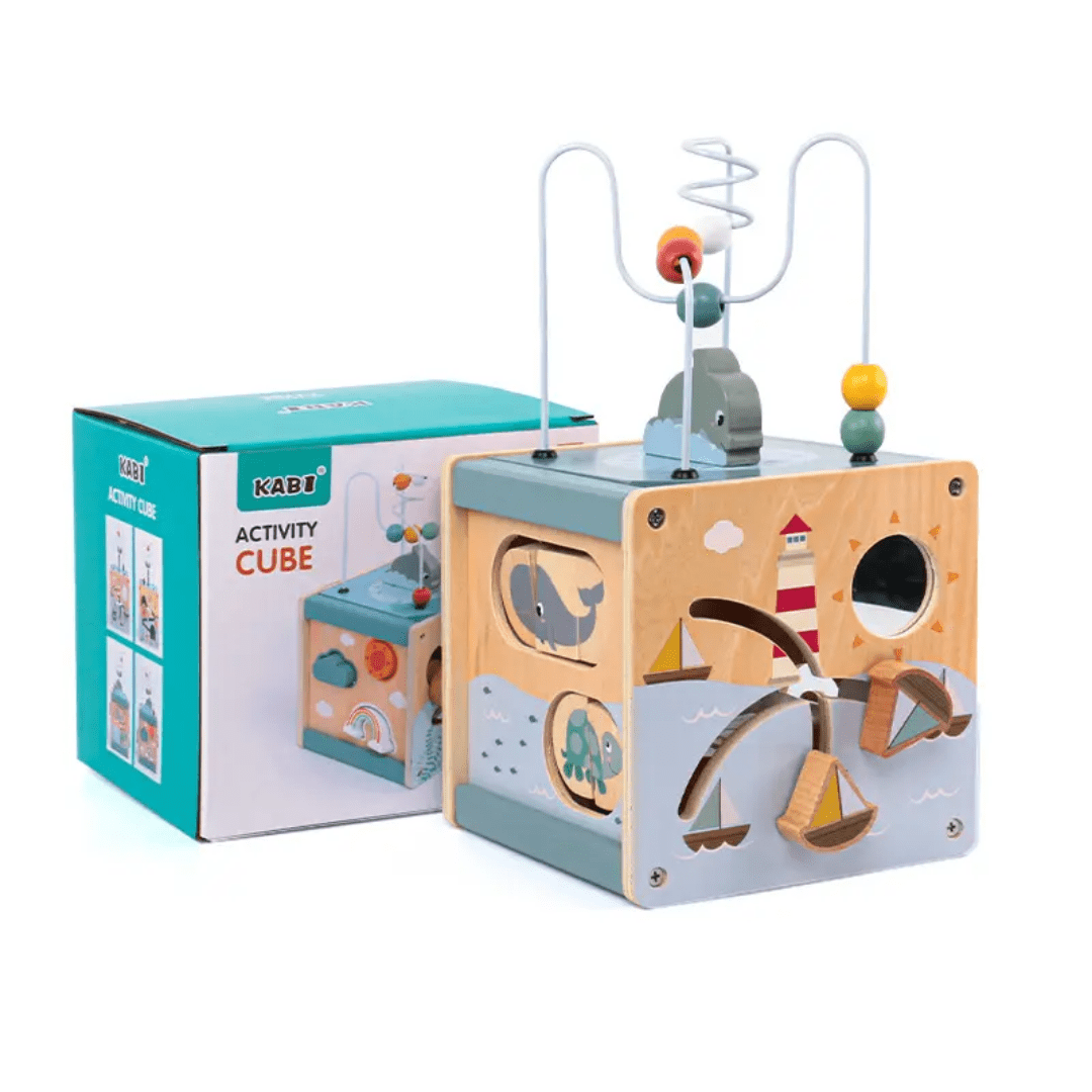Wooden Multifunctional 5 in 1 Activity Cube - KABI